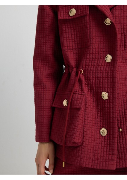 Hakim Yaka Kapitone Ceket Bordo 11945538000 modelleri