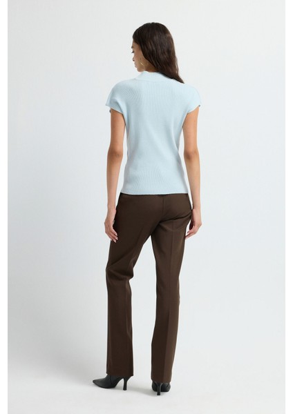 Düşük Kol Triko Bluz Mavi 11544351001 indirimleri