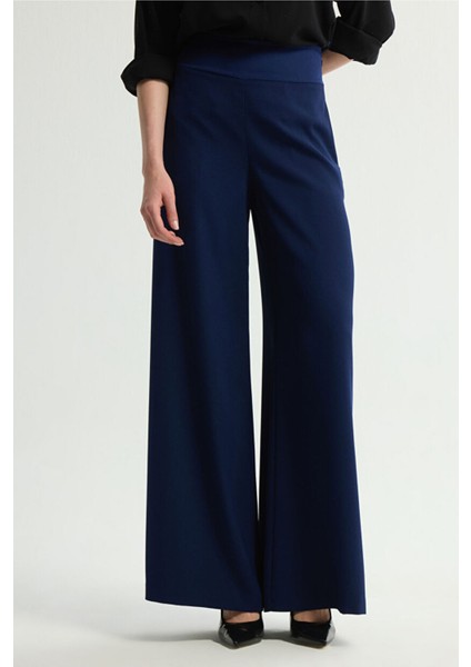 Geniş Paça Pantolon Lacivert 153L9081001 modelleri