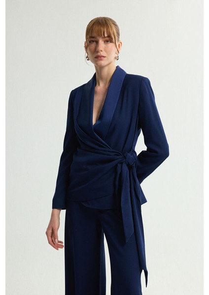 Geniş Paça Pantolon Lacivert 153L9081001 indirimleri