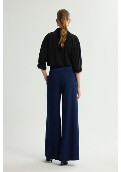 Geniş Paça Pantolon Lacivert 153L9081001