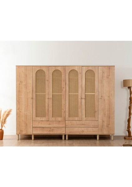 Bohem Hazeran Gardırop 4 Kapaklı