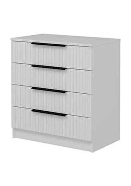 D2008-KALE Modern Şifonyer Yüksek Kalite Melamin 4 Çekmeceli 72x42x77 cm