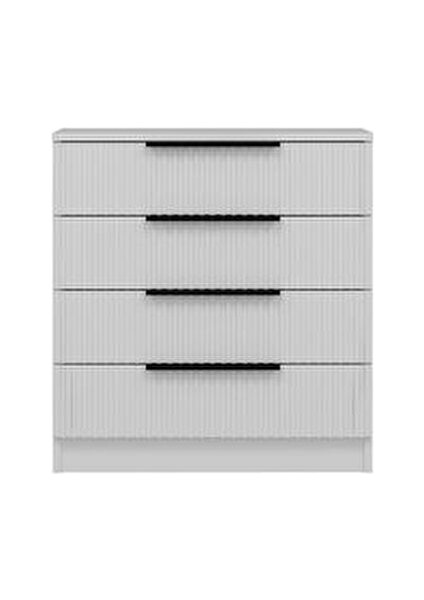 D2008-KALE Modern Şifonyer Yüksek Kalite Melamin 4 Çekmeceli 72x42x77 cm