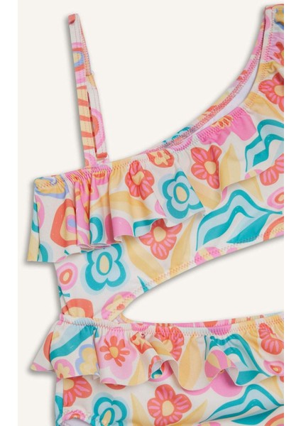 Kız Çocuk Çiçekli Mayo E3536A825HS