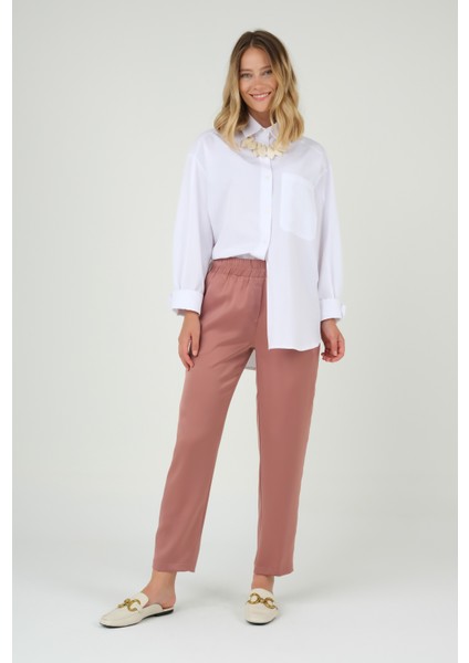 Saten Pantolon Pudra