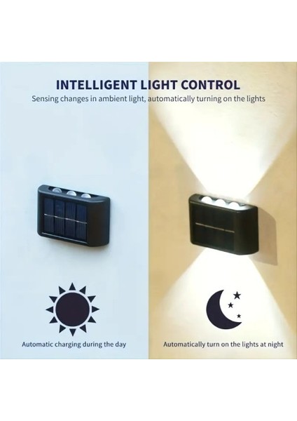 2'li Solar Duvar Aydınlatması (6 Led, Gün Işığı) fiyatları