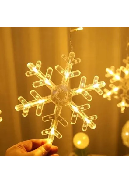 3 Metre Saçaklı Kar Tanesi Perde LED fırsatları