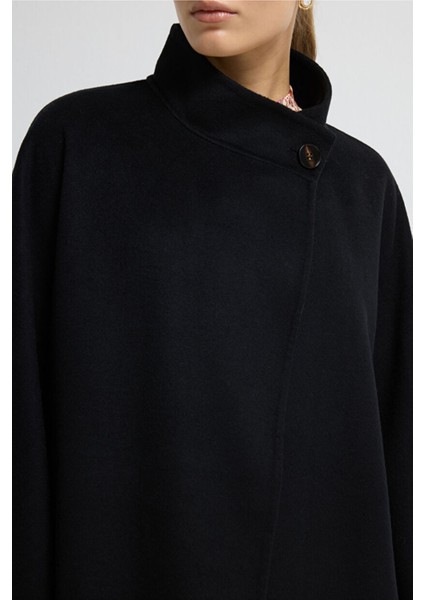 Kuşaklı Yün Karışımlı Kaban Siyah 13645489000 modelleri