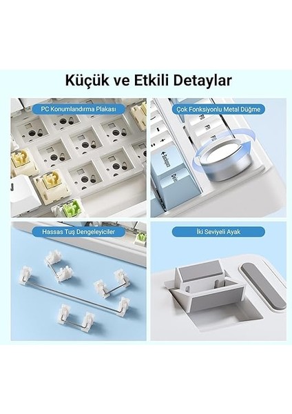 F75 Mekanik Rgb Tkl Nimbus V3 Switch Kablosuz Makrolu Hot Swap Klavye Buz Mavisi indirimleri