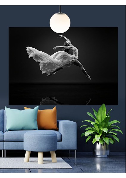 Uçan Beyaz Bale Sanatçısı Dekoratif Kanvas - Mdf Ahşap Tablo indirimleri