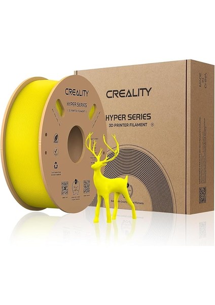 Resmi 3D Yazıcı Filament Hyper Pla Filament, Yüksek Hızlı Baskı, Dayanıklı ve Dayanıklı, Pürüzsüz, Çıkıntı Kalıcı Diional Doğruluk +/- 0,03 Mm, 2,2 Lb/makara, Sarı