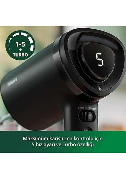 5000 Serisi Güçlü El Mikser Seti 500W, El Blender Aparatı, Doğrayıcı Aparatı, Ölçekli Akıllı Saklama Kabı, 5 Hız Ayarı ve Turbo, HR3781/20 modelleri