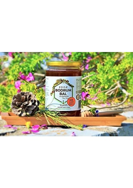 Bodrum Bal Ham Çam Balı 850 G,%100 Saf, Ham Bal, Filtre Edilmemiş, Güvenli, Doğal, Apiterapik, Cam Kavanoz