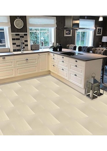 Kendinden Yapışkanlı Beyaz Huş Desenli Pvc Parke Kaplama Yer Döşemesi 25X80 cm / 5 Adet / 1 M² indirimleri