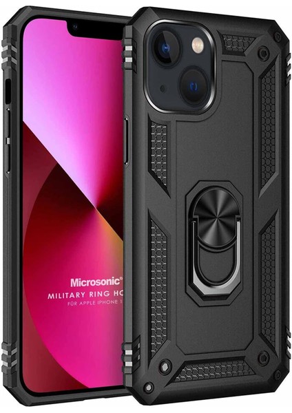 13 Için Kılıf Military Ring Holder Siyah