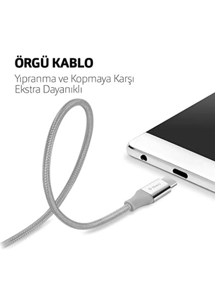 Alumicable Type-C 120CM Şarj Kablosu - Siyah (2DK18S) fiyatları