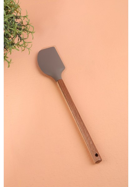 Ahşap Saplı Silikon Spatula Kaşık