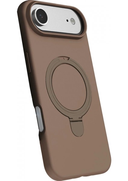 Apple iPhone 17 Air Regal Magsafe Standlı Kapak - Çöl Titanyum modelleri