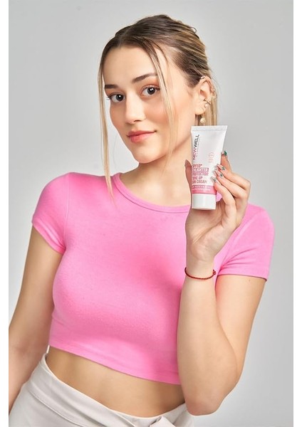 Well Tüm Ciltler Için Ton Eşitleyici Yüksek Korumalı Spf+50 Aydınlatıcı Pembe Yüz Güneş Kremi 50 Ml. T modelleri