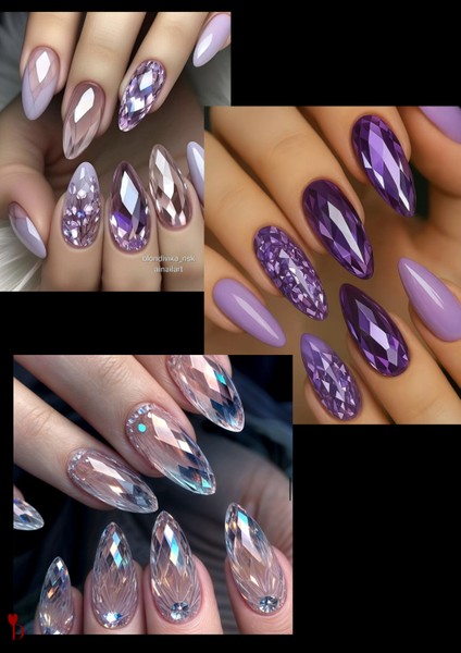 100'LÜ Balerin Form Şeffaf Elmas Kesim Takma Tırnak Seti | Salon Kalitesinde 3D Tırnakla indirimleri