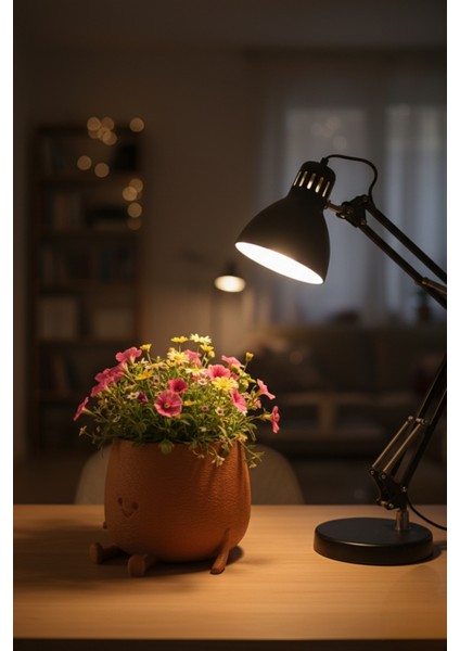 1 Adet Mutlu Sevimli Ayaklı Saksı Dekoratif Mini Saksı Çiçek Dahil Değildir 8X12X12CM 3D fırsatları