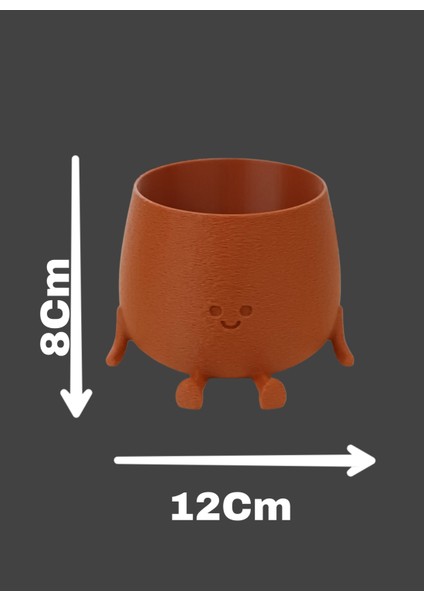 1 Adet Mutlu Sevimli Ayaklı Saksı Dekoratif Mini Saksı Çiçek Dahil Değildir 8X12X12CM 3D indirimleri