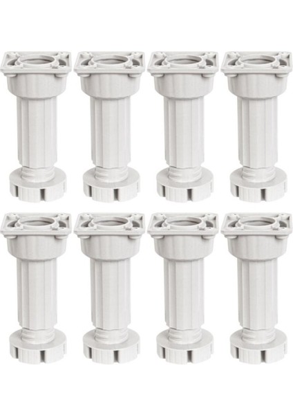 Ayarlanabilir Plastik Baza Mutfak Dolap Tezgah Ayağı 10-15CM Beyaz 4 Adet