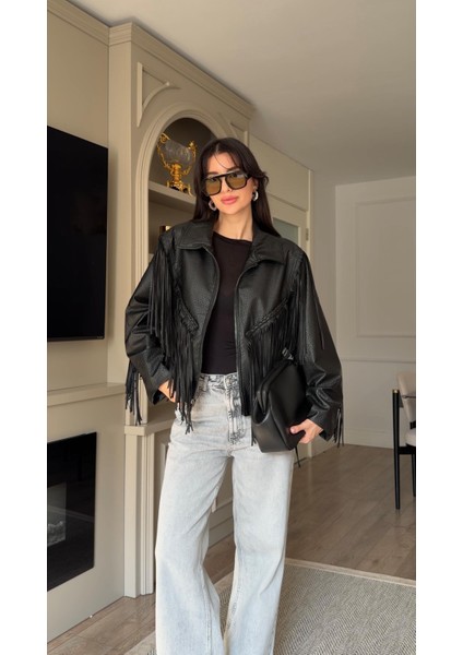 Püsküllü Premium Siyah Ceket