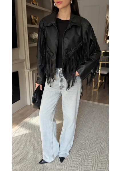 Püsküllü Premium Siyah Ceket