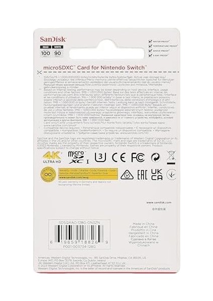 Microsdhc Uhsı Card For Nintendo Switch 128GB, 100MB/S Read; 90MB/S Write indirimleri