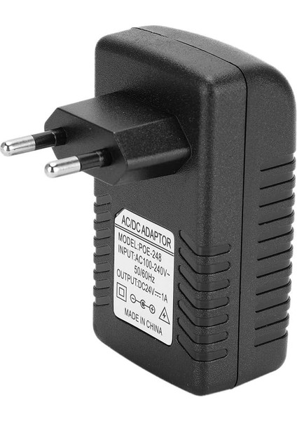 Poe Enjektörü, Dc 24V 1A Güç Kaynağı Fişi, Poe Adaptörü, Mini Poe Enjektörü Duvar Fişi, Ab Standardı Opsiyonel 100-240V (Ab)
