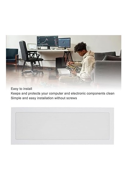 Pc Fan Toz Filtresi Manyetik Çerçeve Ince 2pcs, Basit Bakım, Fan Ömrünün Uzatılması Için (Whıte) modelleri