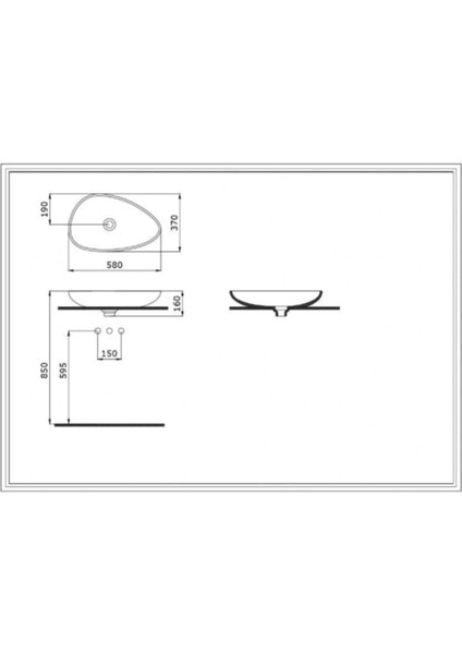 Bocchi Etna Tezgah Üstü Lavabo 58 cm Parlak Beyaz 1114-001-0125 Bocchi Pop-Up Basmalı Süzgeç ve Sifon Dahildir fiyatları