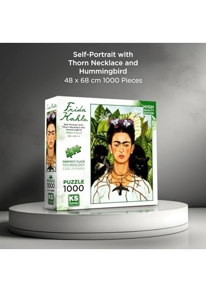 Diken Kolye ve Sinek Kuşlu Kendi Portresi Kahlo 1000 Parça Puzzle fiyatları