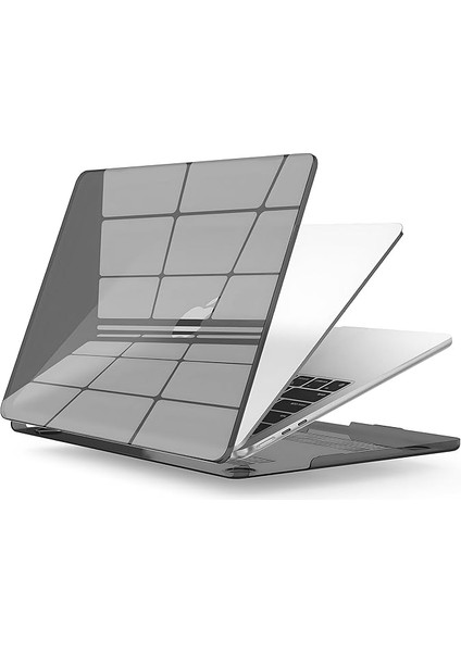 Macbook Pro M1 / M2 13'' Ile Uyumlu Ultra Clear Super Şeffaf Koruyucu Kılıf (A1706/A1708/A1989/A2159/A2251/A2289/A2338) (Koyu Şeffaf)
