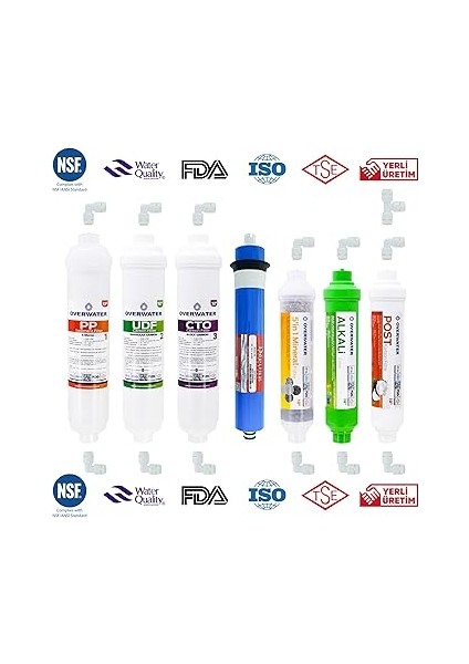 Kapalı Kasa Su Arıtma Cihazı 7 Li Inline Filtresi Seti 11 Aşamalı Özel Sarım Membran Filtre fiyatları