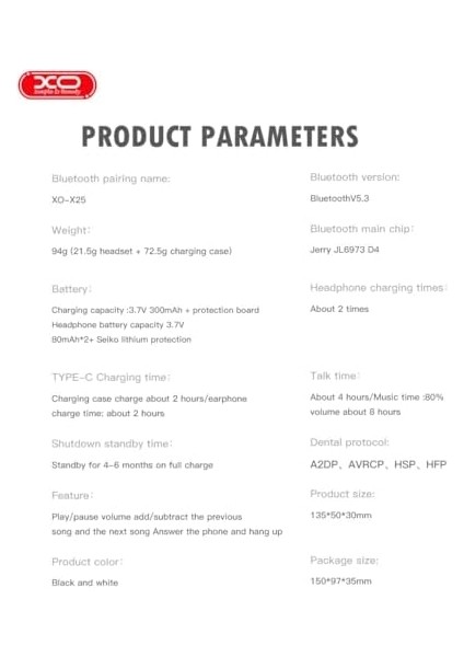 Xo Is Beauty Air Conduction Bluetooth 5.3 Tws Kablosuz Kulaklık X25, Dokunmatik Kontrol, Aktif Gürültü Engelleme (Anc), Suya Dayanıklı, 8-10 Saat Batarya Ömrü | Siyah modelleri