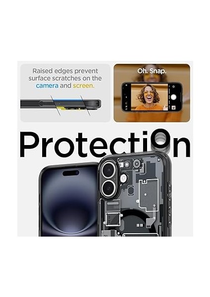 iPhone 16 ile Uyumlu Ince Magsafe Kılıf Ultra Hybrid Sararma Karşıtı Duraclear Hava Kanalı Teknolojisi Askeri Sınıf Koruma Magfit Zero One Black Tasarım Kapak - ACS08208 indirimleri