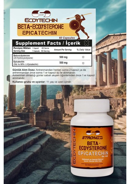 - Testandro, Beta-ecdysterone, Epicatechin, 150 Kapsül fiyatları
