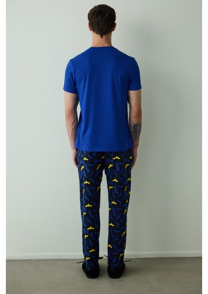 Erkek Batman Sloganlı Pijama Takımı