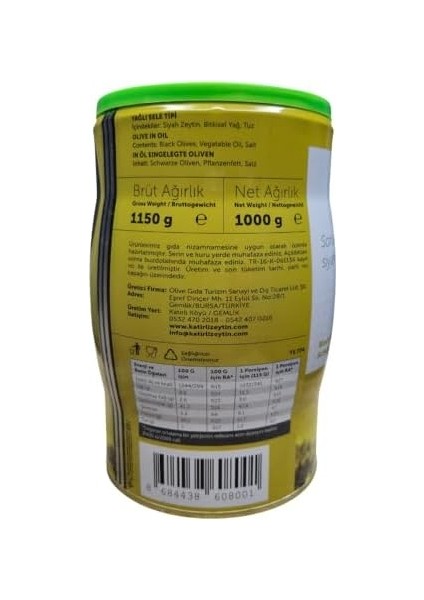 Katırlı Güney Tarla Gemlik Köyü Sofralık Siyah Zeytin 1 kg modelleri