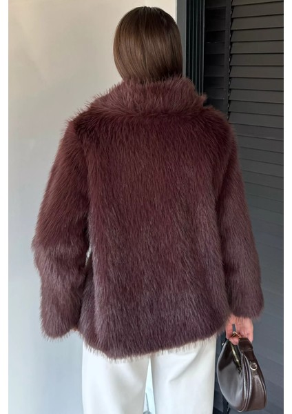 Kadın Ön Fermuarlı Saçaklı Kürklü Mont P-00018972 fırsatları