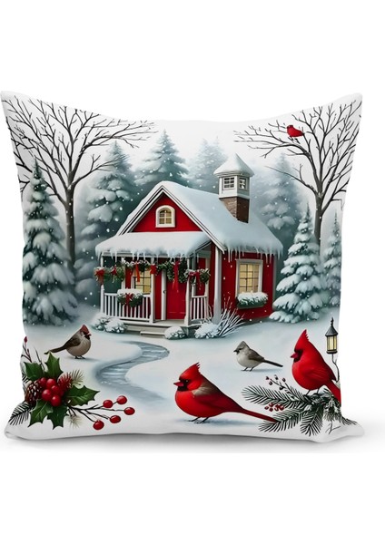 Yılbaşı Serisi Çift Tarafı Dijital Baskılı 4'lü Kırlent Kılıfı Seti (Christmas Noel Cushion Cover) fiyatları