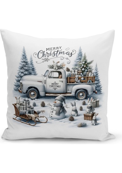 Yılbaşı Serisi Çift Tarafı Dijital Baskılı 4'lü Kırlent Kılıfı Seti (Christmas Noel Cushion Cover) modelleri