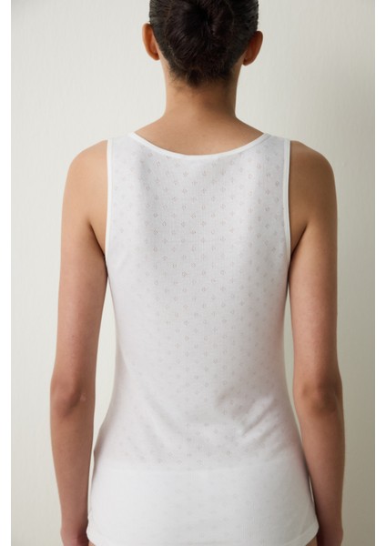 Beyaz Kalın Askılı Atlet