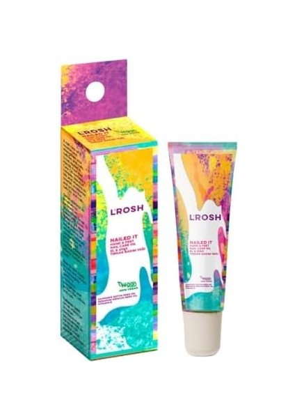 L’rosh Nailed It Hand & Foot Care Oil Vegan, E Vitamini Ile Zenginleştirilmiş El ve Ayak Tırnak Bakım Yağı