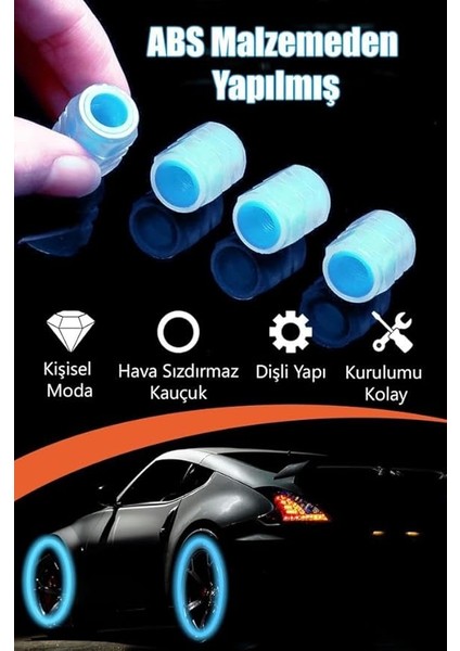 Adet Mavi Fosforlu Lastik Sibop Kapağı Gece Parlayan Sibob Kapağı fırsatları