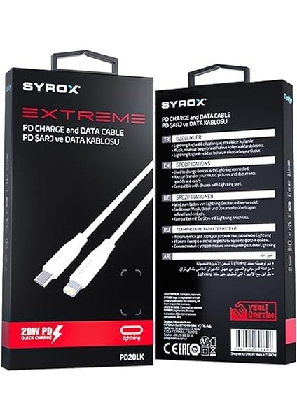 PD20LK Pd Şarj ve Data Kablosu Lightning iPhone modelleri
