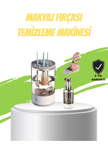 Otomatik Makyaj Fırçası Temizleyici Sonik Teknoloji USB Şarjlı